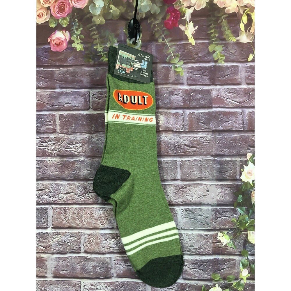Mens Crew Socks - Adult In Training - Size 7-12